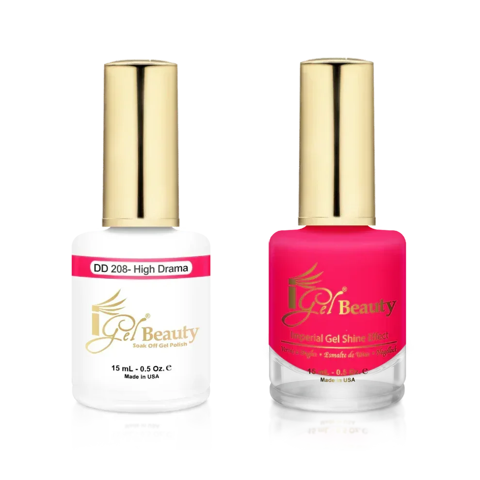 iGel Matching Duo Gel Polish 0.5oz - #208 High Drama - TTT Nails Supply