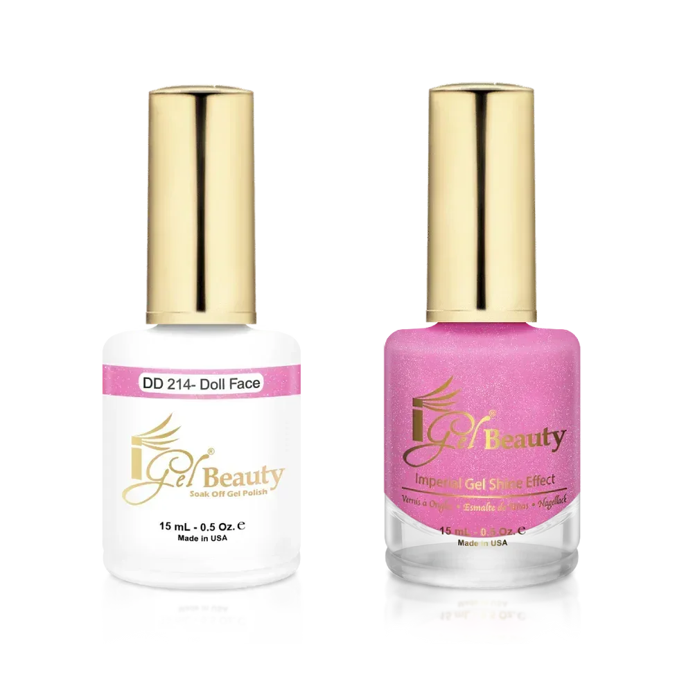 iGel Matching Duo Gel Polish 0.5oz - #214 Doll Face - TTT Nails Supply