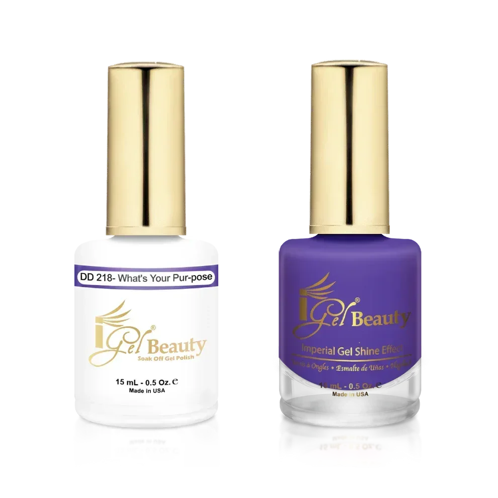 iGel Matching Duo Gel Polish 0.5oz - #218 What's Your Pur-Pose - TTT Nails Supply