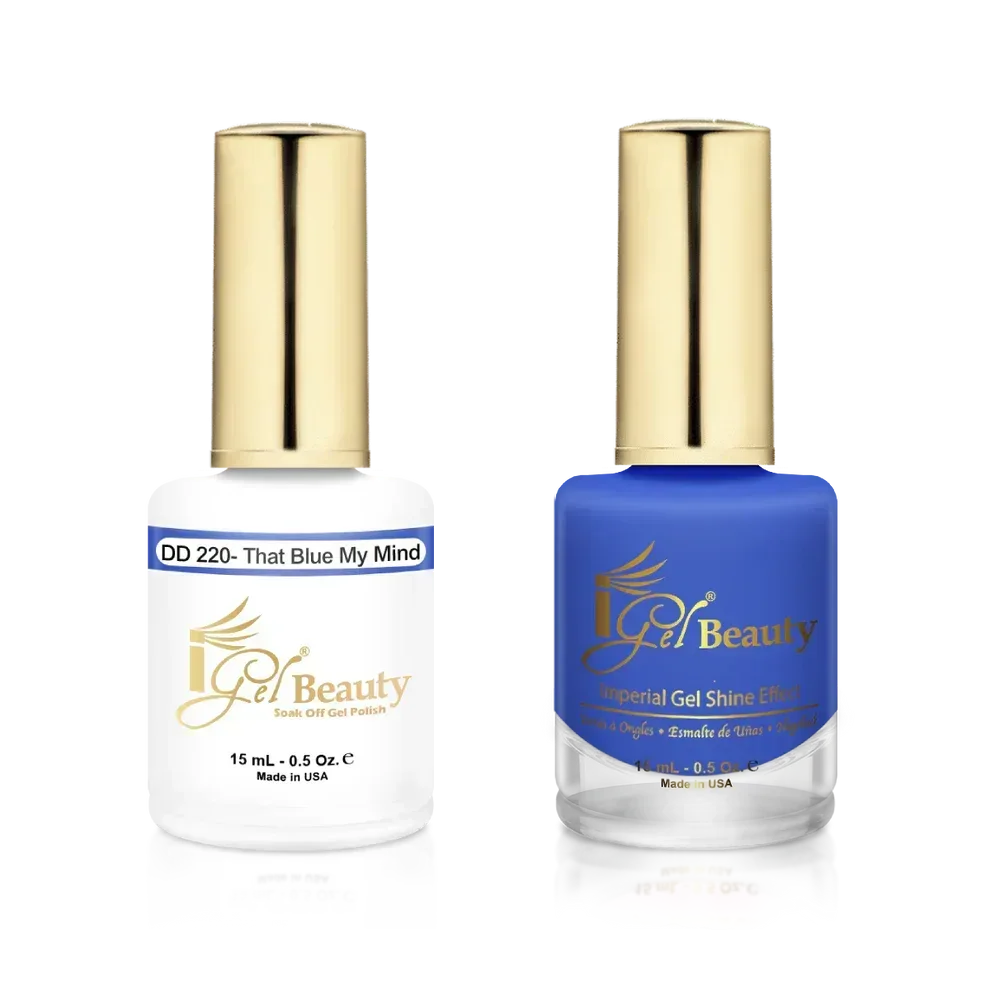 iGel Matching Duo Gel Polish 0.5oz - #220 That Blue My Mind - TTT Nails Supply