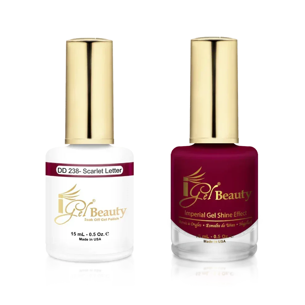 iGel Matching Duo Gel Polish 0.5oz - #238 Scarlet Letter - TTT Nails Supply
