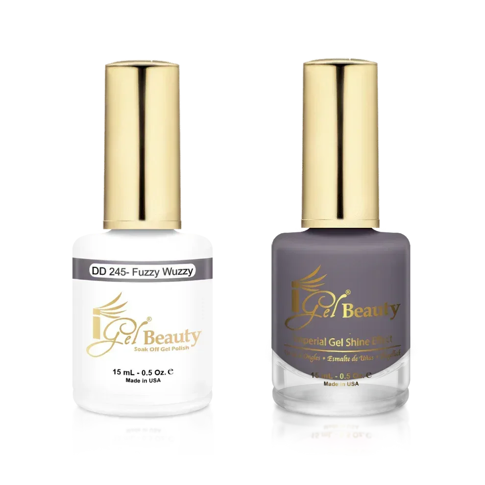 iGel Matching Duo Gel Polish 0.5oz - #245 Fuzzy Wuzzy - TTT Nails Supply