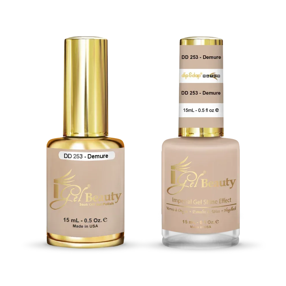 iGel Matching Duo Gel Polish 0.5oz - #253 Demure - TTT Nails Supply