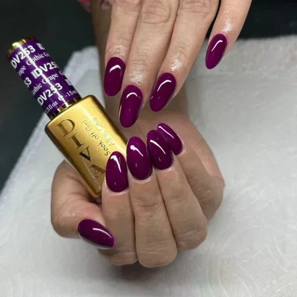 DND DIVA Duo Matching Color - #253 Gothic Grape - TTT Nails Supply
