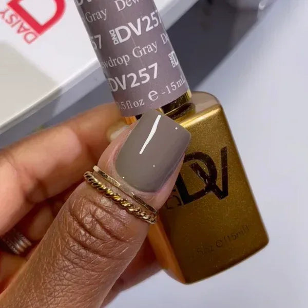 DND DIVA Duo Matching Color - #257 Dewdrop Gray - TTT Nails Supply