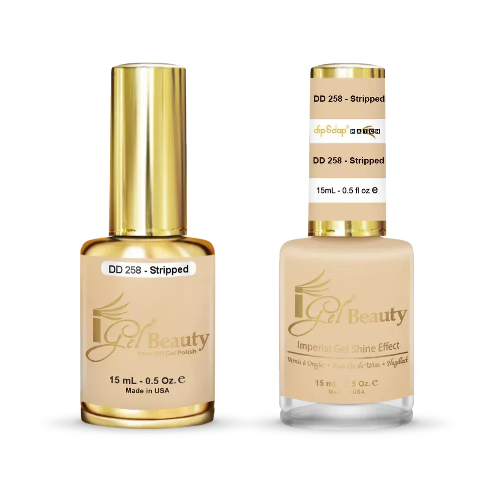 iGel Matching Duo Gel Polish 0.5oz - #258 Stripped - TTT Nails Supply
