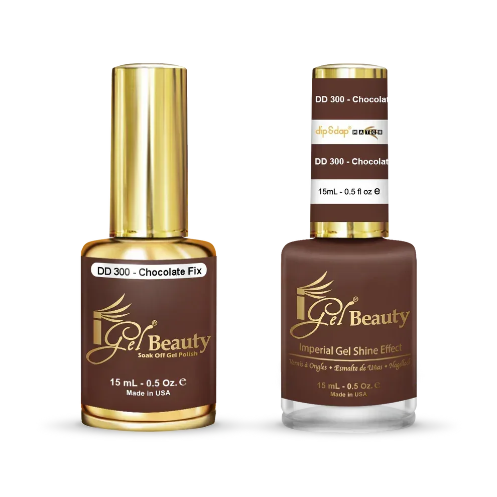 iGel Matching Duo Gel Polish 0.5oz - #300 Chocolate Fix - TTT Nails Supply