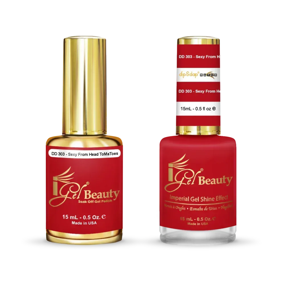 iGel Matching Duo Gel Polish 0.5oz - #303 Sexy From Head ToMaToes - TTT Nails Supply