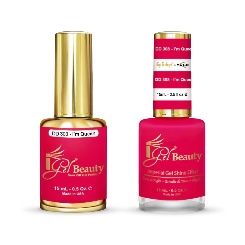 iGel Matching Duo Gel Polish 0.5oz - #308 I'm Queen - TTT Nails Supply