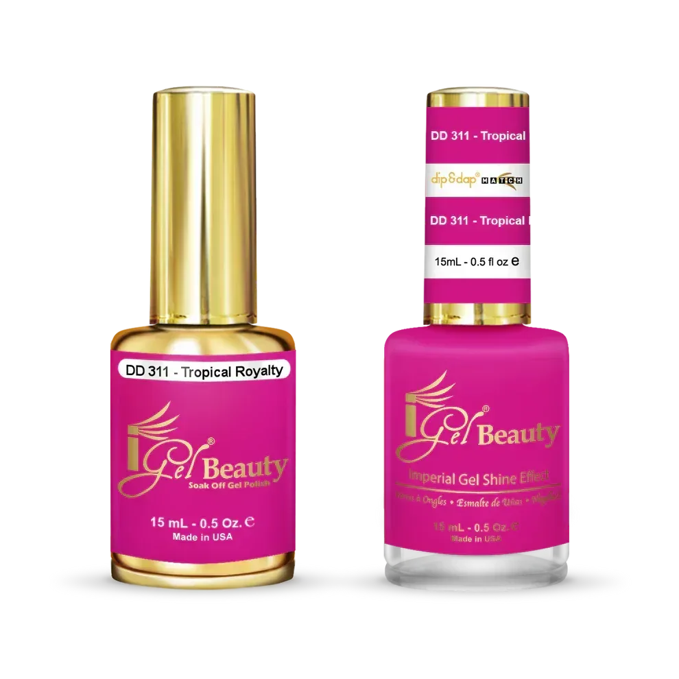 iGel Matching Duo Gel Polish 0.5oz - #311 Tropical Royalty - TTT Nails Supply