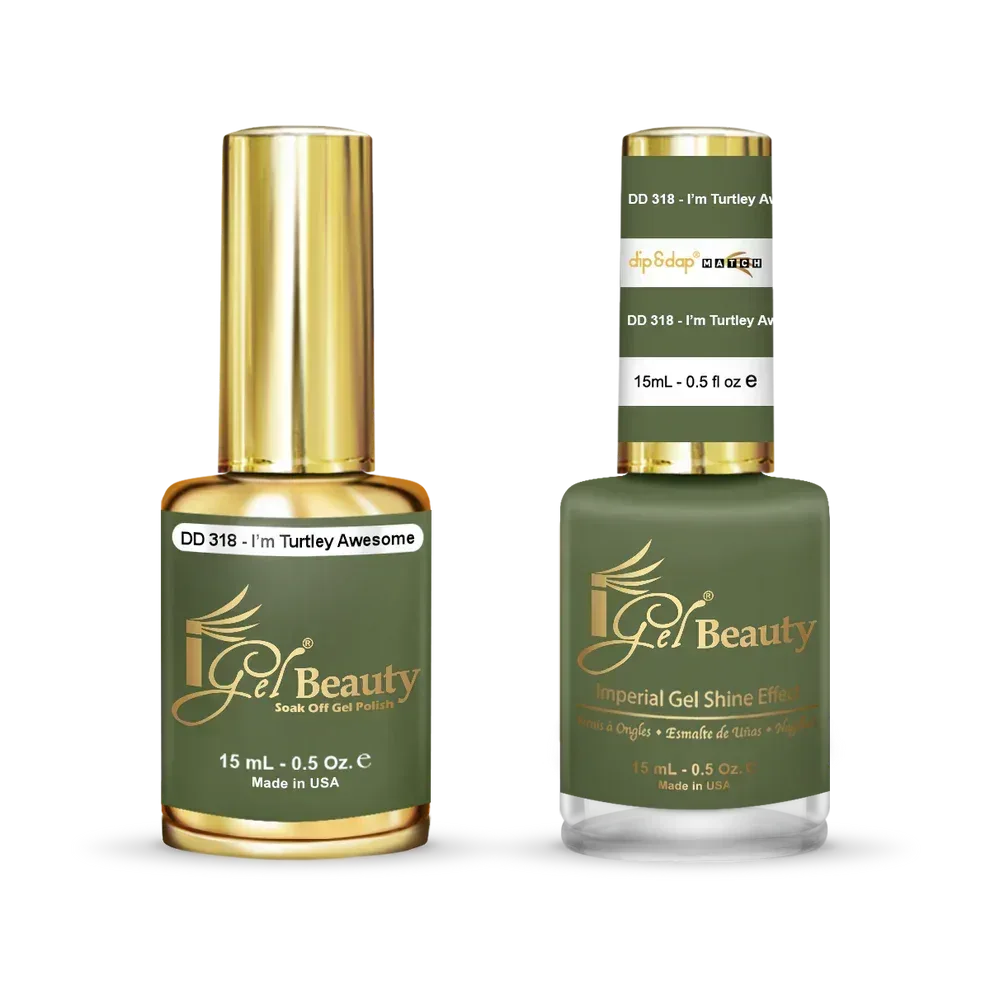 iGel Matching Duo Gel Polish 0.5oz - #318 I'm Turtley Awesome - TTT Nails Supply