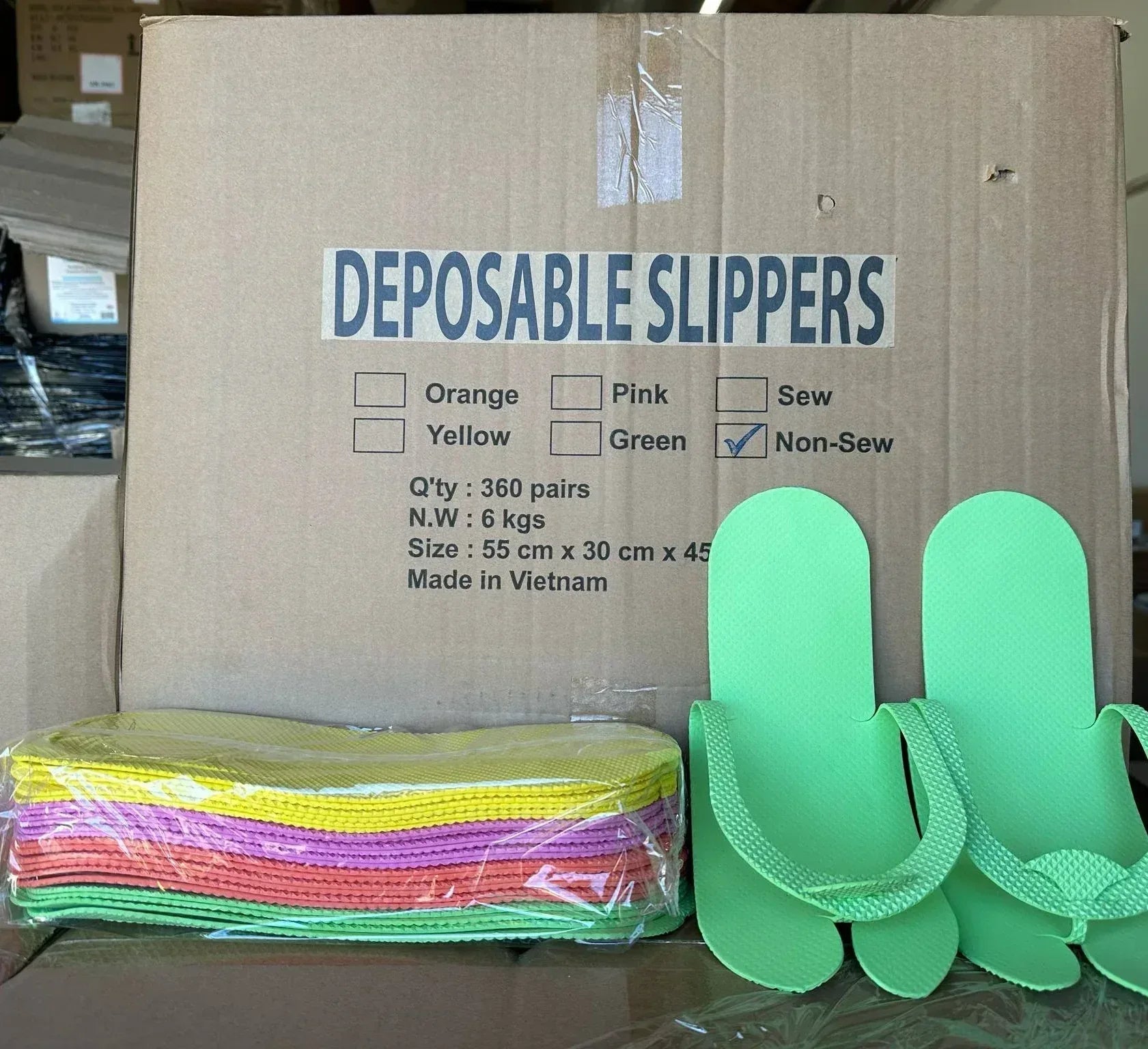 Disposable Slipper - No Sew, case 360pairs - TTT Nails Supply