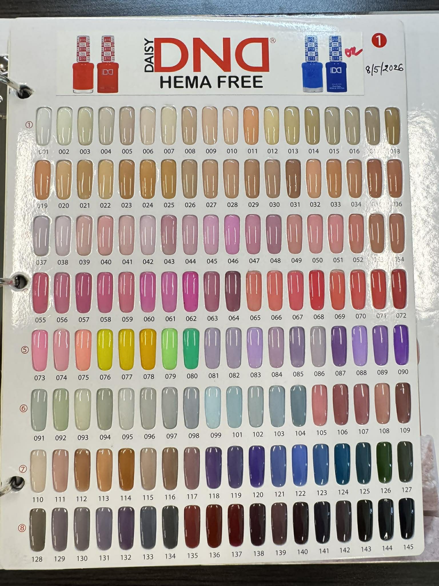 DND HEMA & TPO Free - Full set 288 colors + Free 1 set color chart + 1 sample book