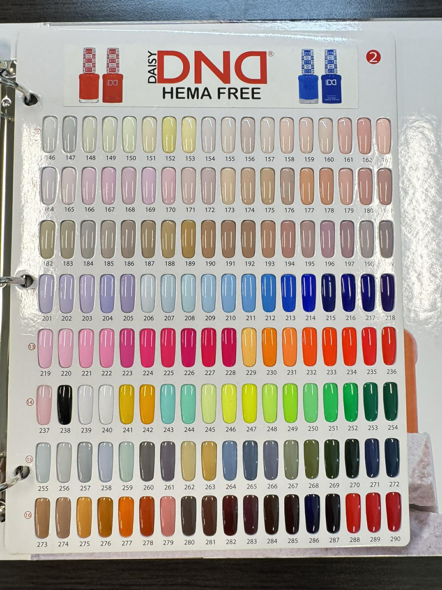 DND HEMA & TPO Free - Full set 288 colors + Free 1 set color chart + 1 sample book