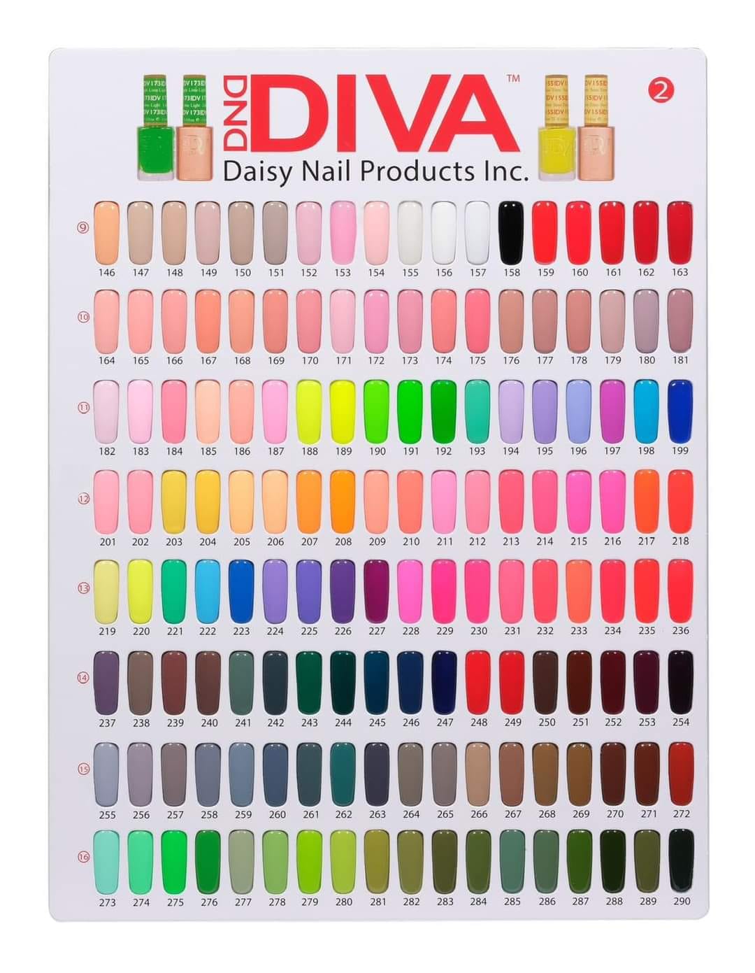 DIVA Full Set 288 Colors Sample Book