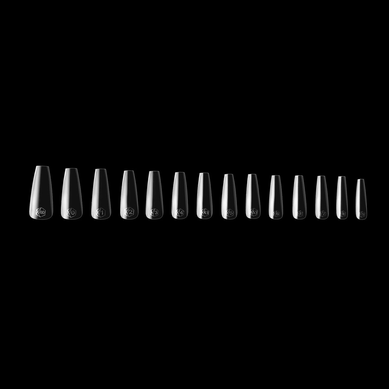 APRES Gel-X Tips 2.0 - Natural Coffin Long #L (600pcs Box of Tips 14 sizes)