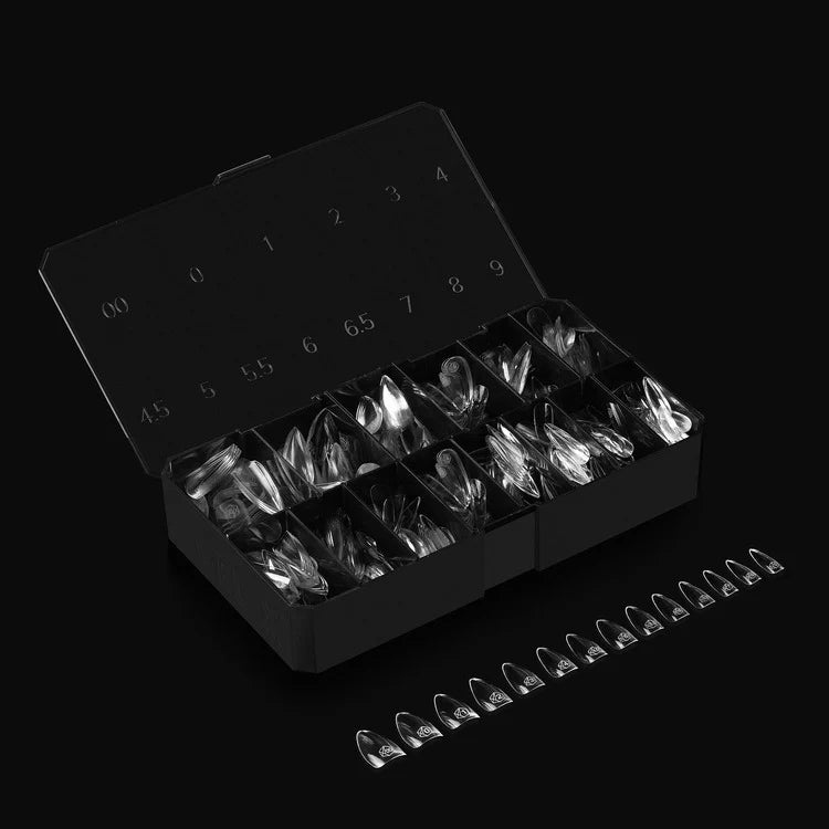 APRES Gel-X Tips 2.0 - Natural Stiletto Short #S (600pcs Box of Tips 14 sizes)
