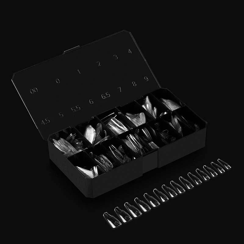 APRES Gel-X Tips 2.0 - Sculpted Coffin Long #L (600pcs Box of Tips 14 sizes)