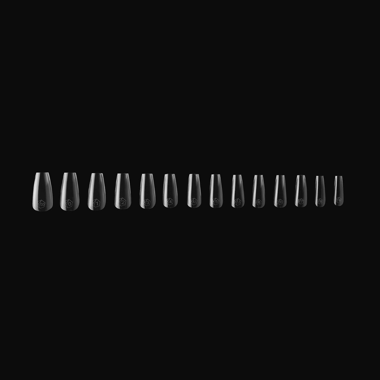 APRES Gel-X Tips 2.0 - Sculpted Coffin Medium #M (600pcs Box of Tips 14 sizes)
