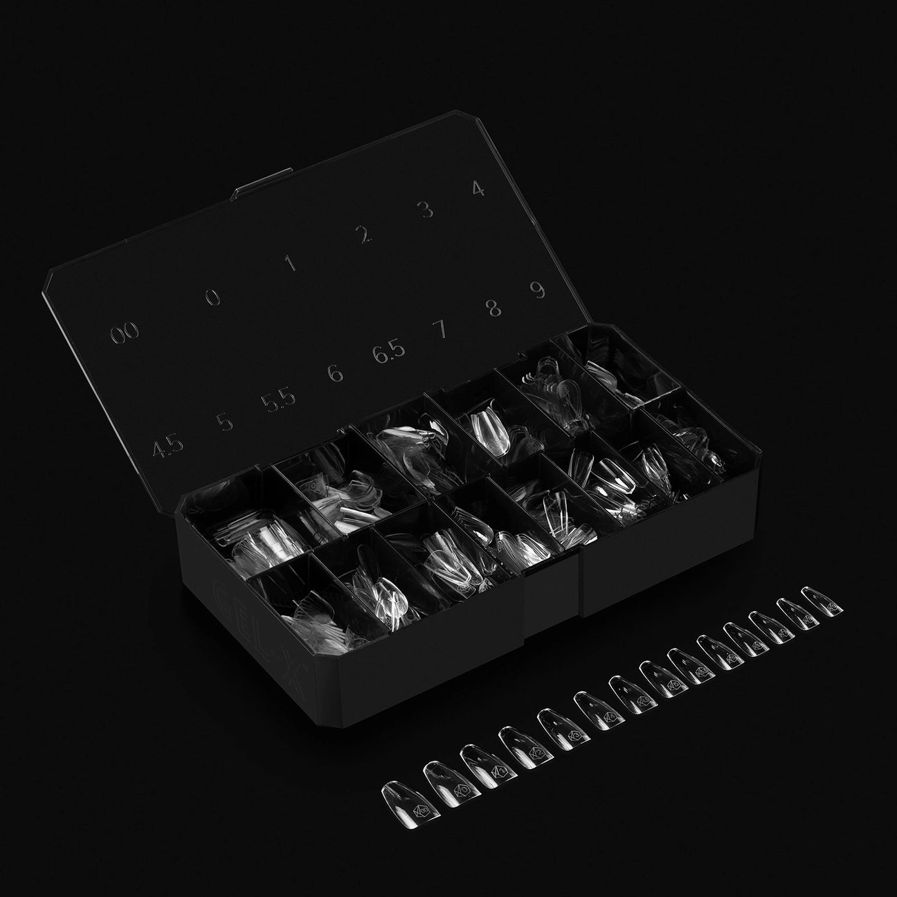 APRES Gel-X Tips 2.0 - Sculpted Coffin Medium #M (600pcs Box of Tips 14 sizes)