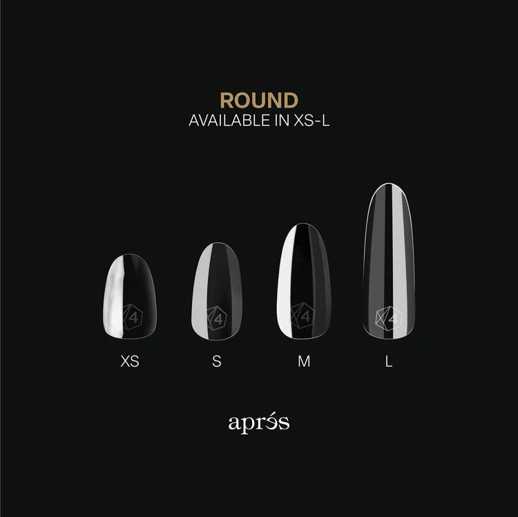 APRES Gel-X Tips 2.0 - Sculpted Round Medium #M (600pcs Box of Tips 14 sizes)