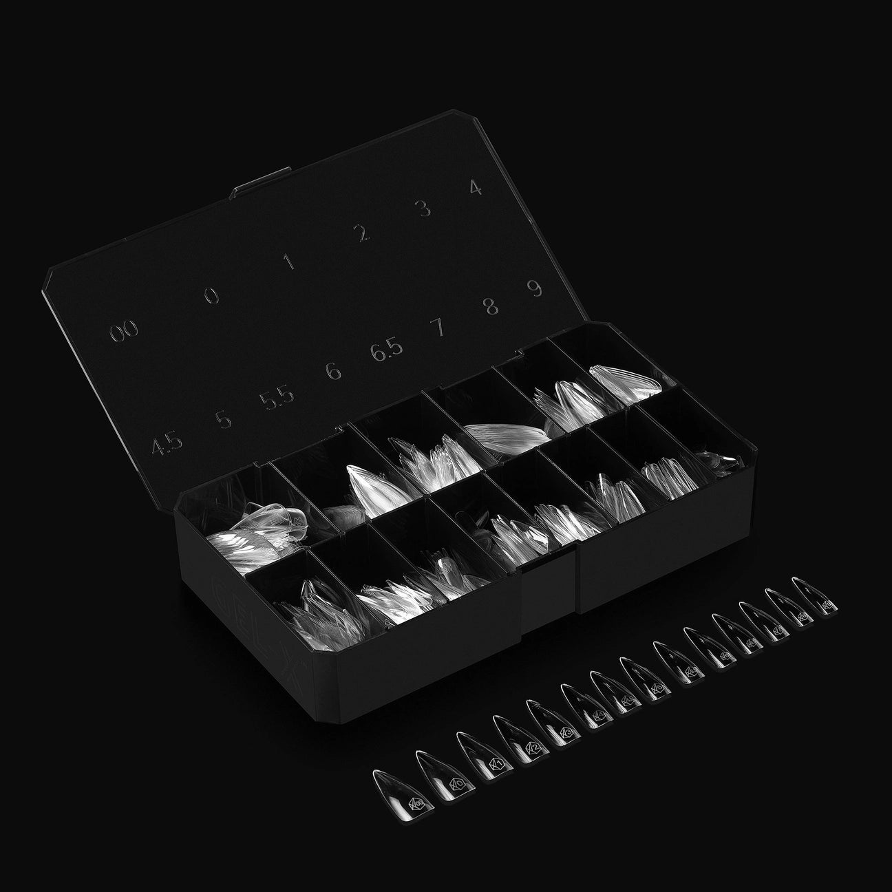 APRES Gel-X Tips 2.0 - Sculpted Stiletto Long #L (600pcs Box of Tips 14 sizes)