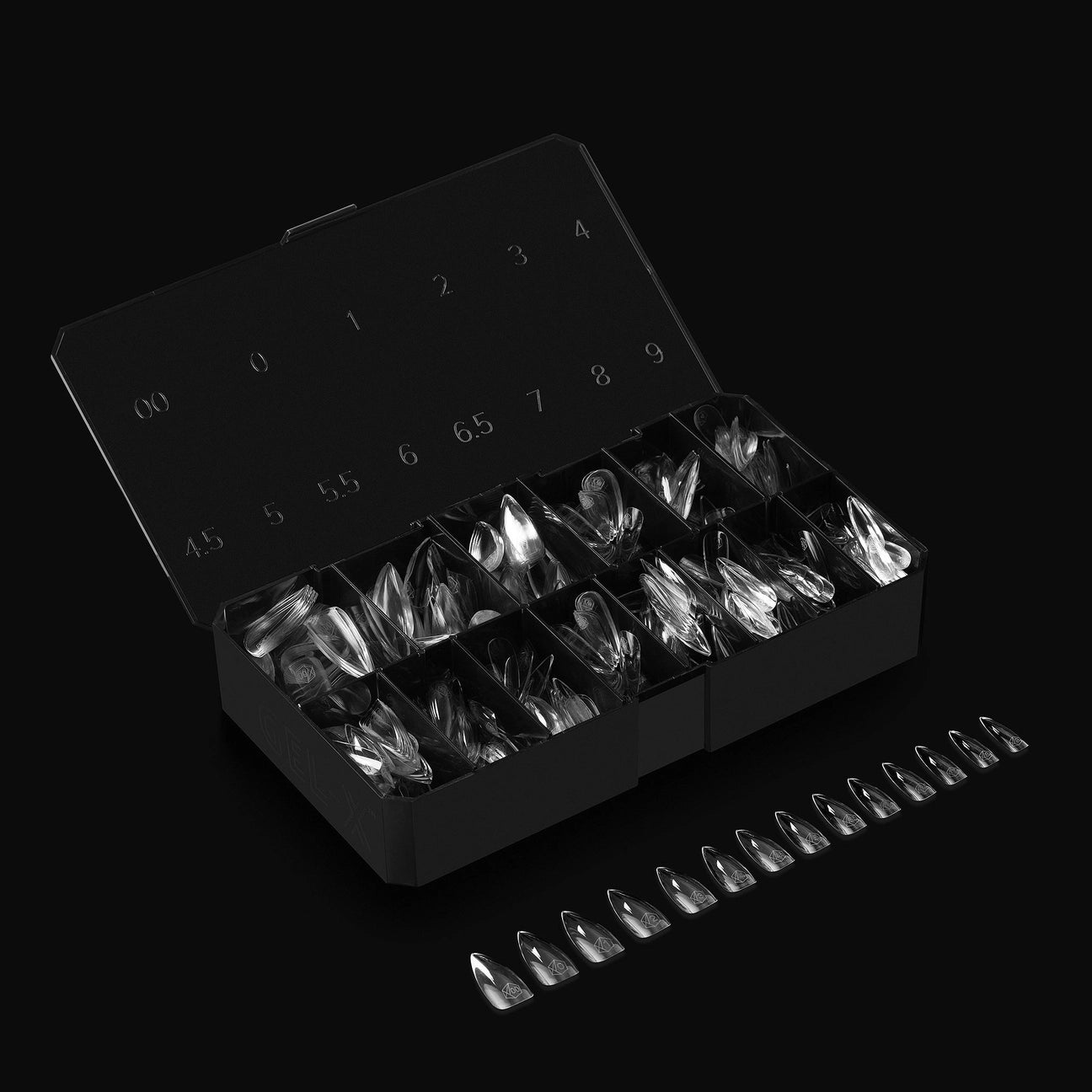 APRES Gel-X Tips 2.0 - Sculpted Stiletto Medium #M (600pcs Box of Tips 14 sizes)