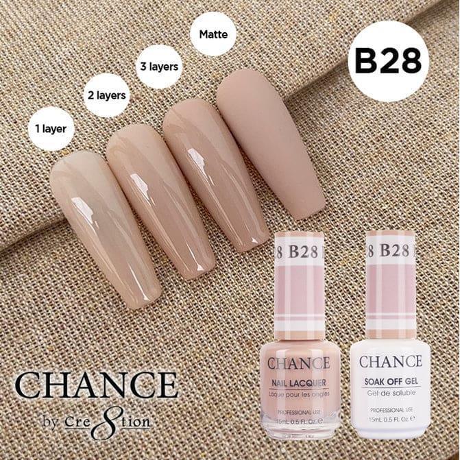 Cre8tion CHANCE Matching Duo Gel Polish 0.5oz - Bare Collection - B28 - TTT Nails Supply