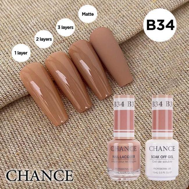 Cre8tion CHANCE Matching Duo Gel Polish 0.5oz - Bare Collection - B34 - TTT Nails Supply