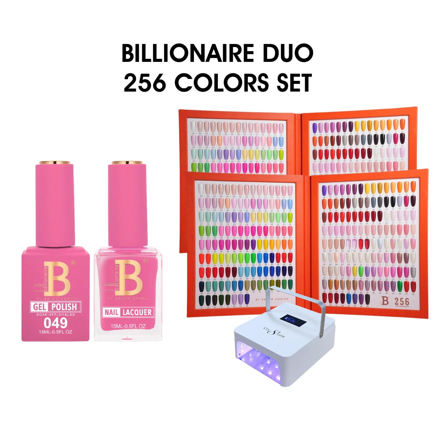 Billionaire Imperial Duo Matching Color - Full set 256 Colors + Free 2 Color Books & 1 Cre8tion Professional Cordless Lamps