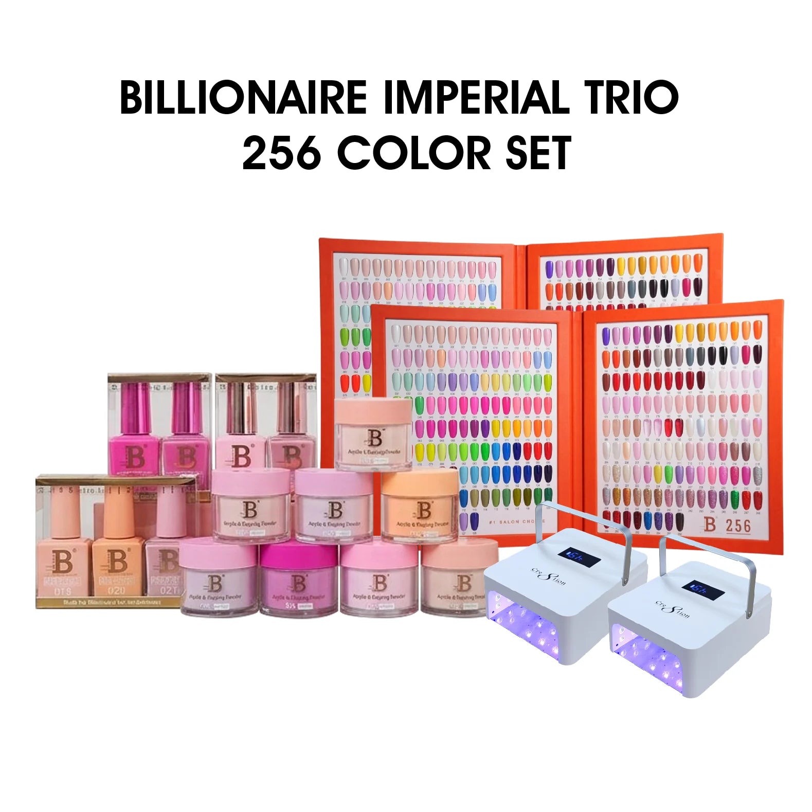 Billionaire Imperial Trio Matching Color - Full set 256 Colors + Free 2 Color Books & 2 Cre8tion Cordless Lamps