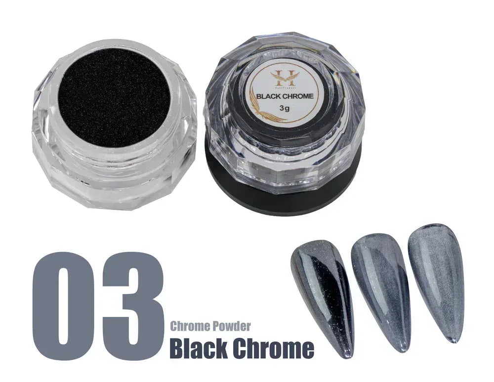 HANG Chrome Powder - #03 Black Chrome 3g - TTT Nails Supply