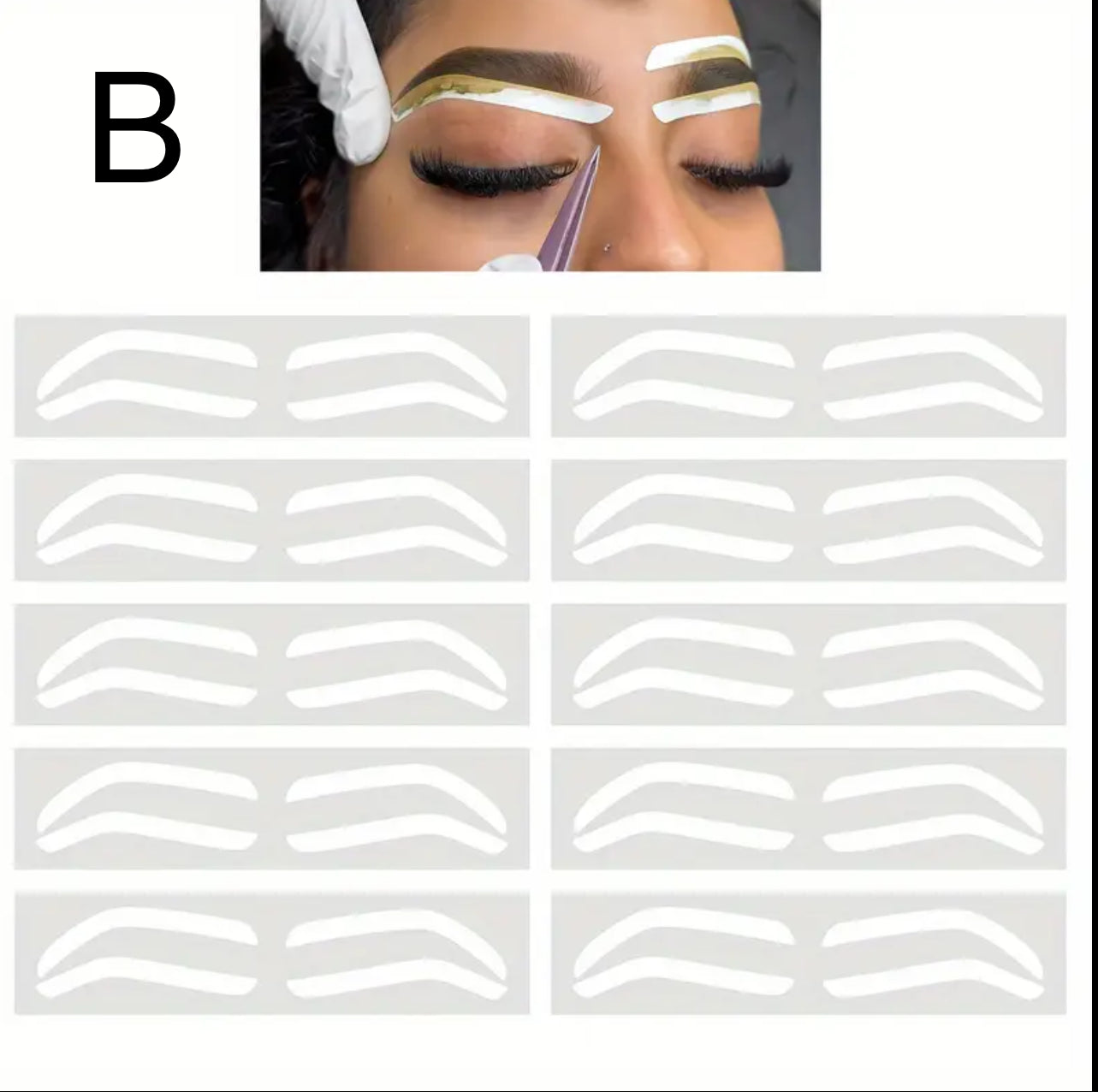 Brow Stencil Paper (10pcs)