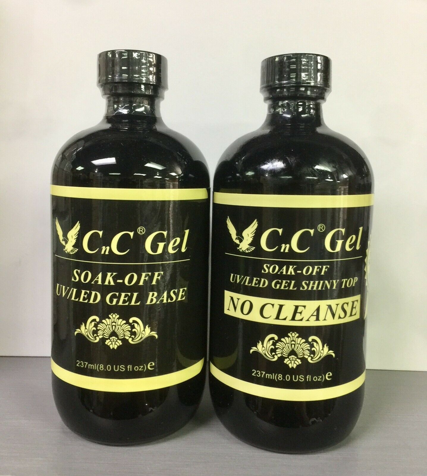 CnC Gel Top Coat No Wipe Refill 8oz + Free 12 bottles 0.5oz