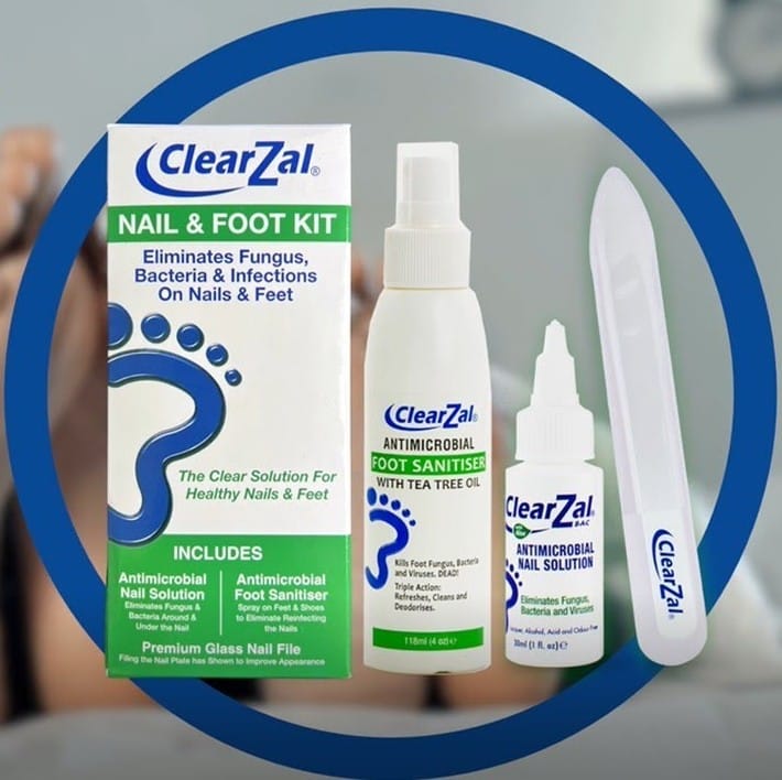 ClearZal® Nail & Foot Kit – Antimicrobial Nail Solution + Foot Sanitiser