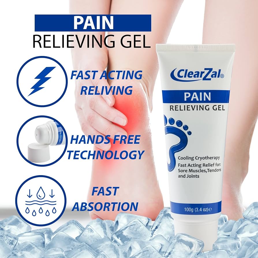 ClearZal® Pain Relieving Gel Hands-Free Tube 100g (3.4oz)
