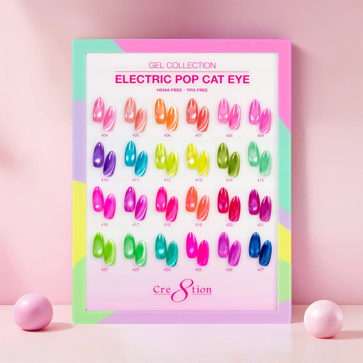 Cre8tion Cat Eye - Electric Pop Collection, 24 Gel Colors ($7.95/ea)