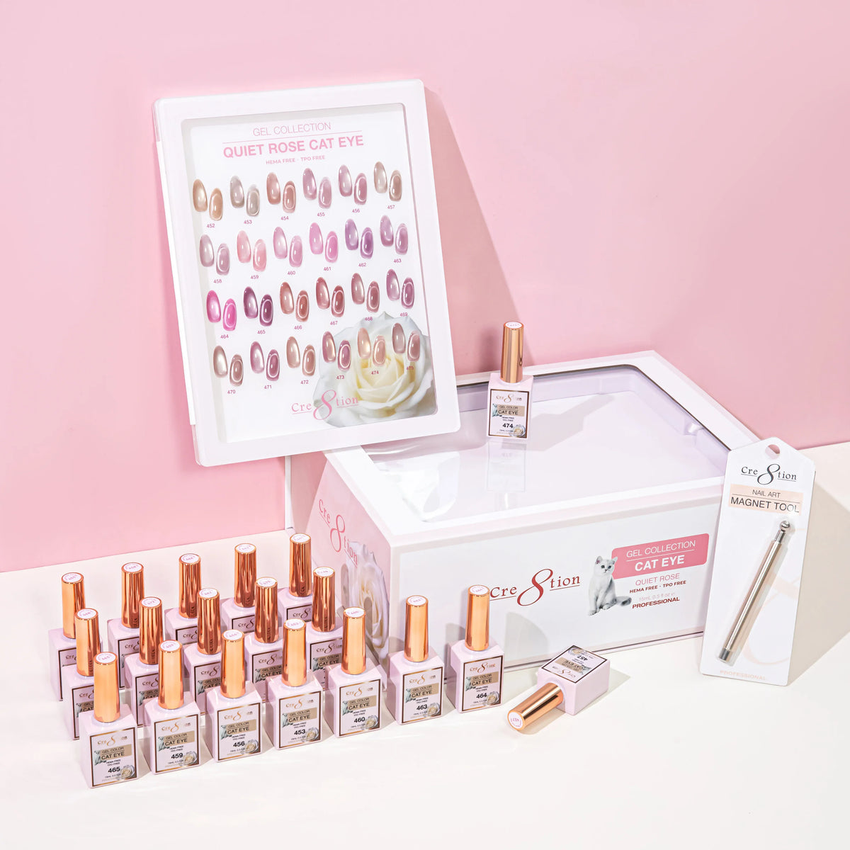 Cre8tion Cat Eye - Quiet Rose Collection, 24 Gel Colors ($7.95/ea)