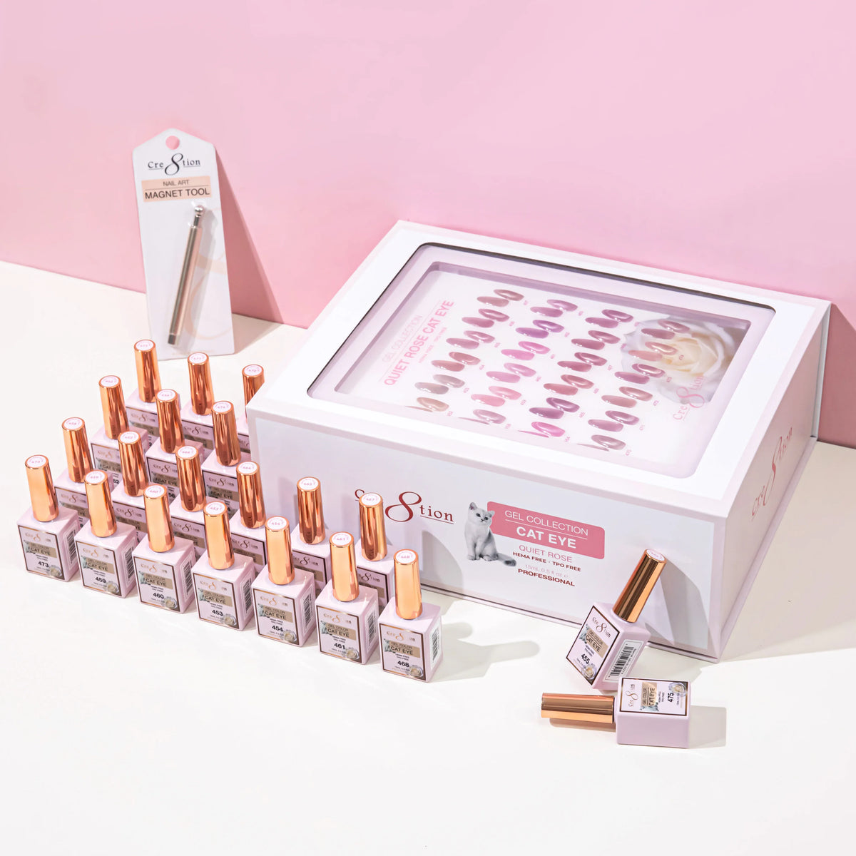 Cre8tion Cat Eye - Quiet Rose Collection, 24 Gel Colors ($7.95/ea)