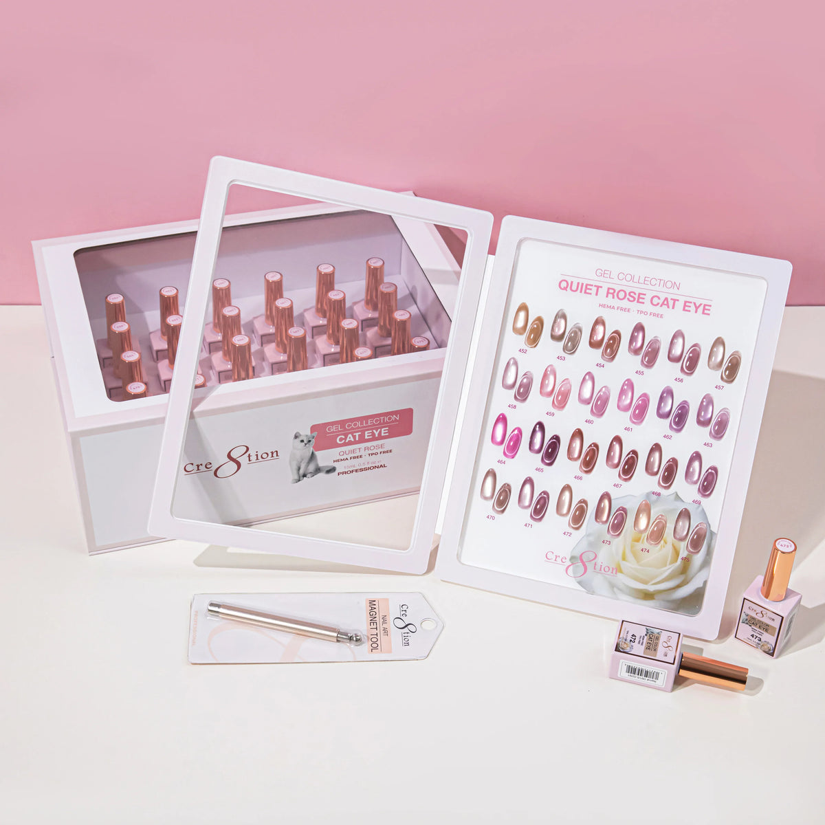 Cre8tion Cat Eye - Quiet Rose Collection, 24 Gel Colors ($7.95/ea)