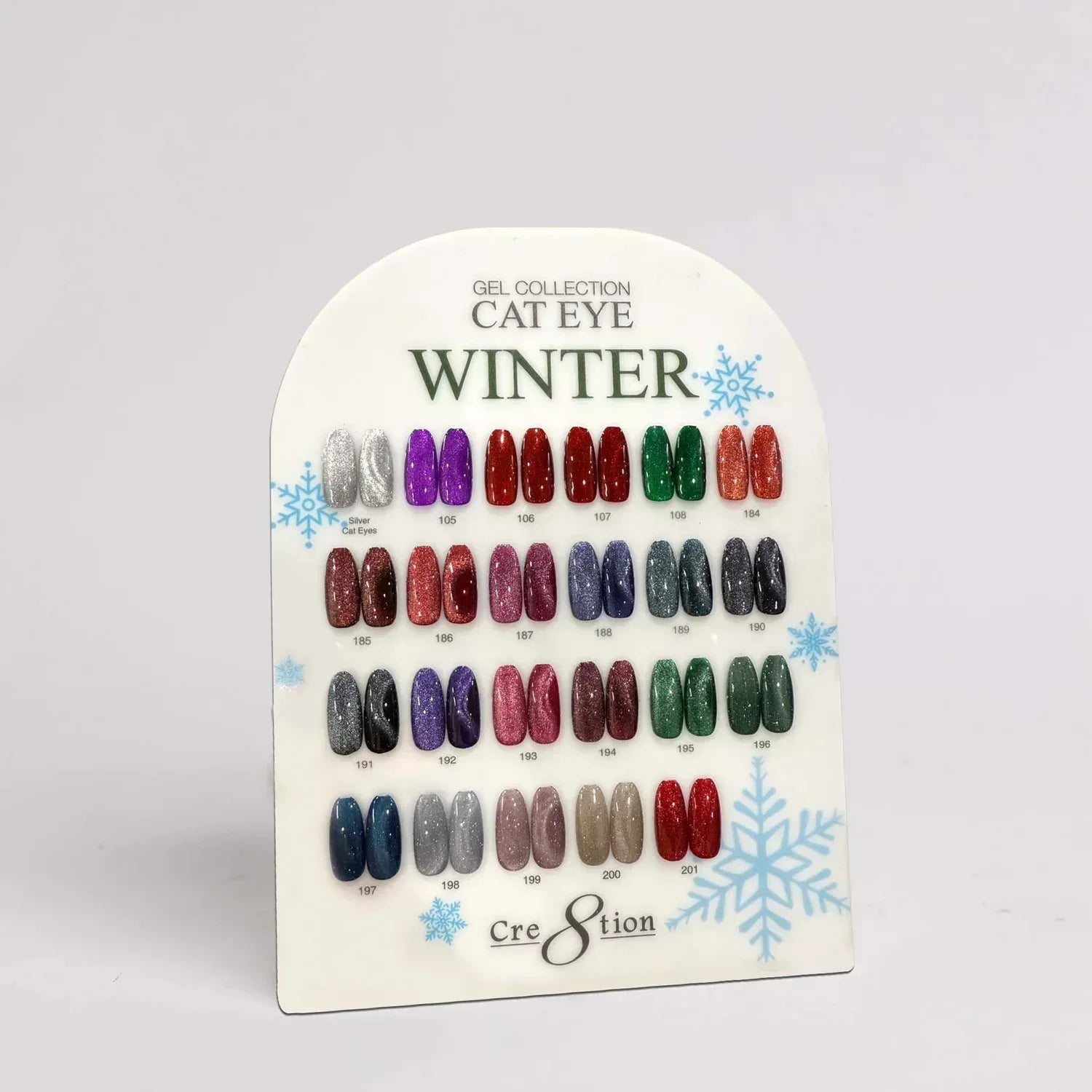 Cre8tion Cat Eye Winter Collection - Set 23 colors - Free sample & Magnet - TTT Nails Supply