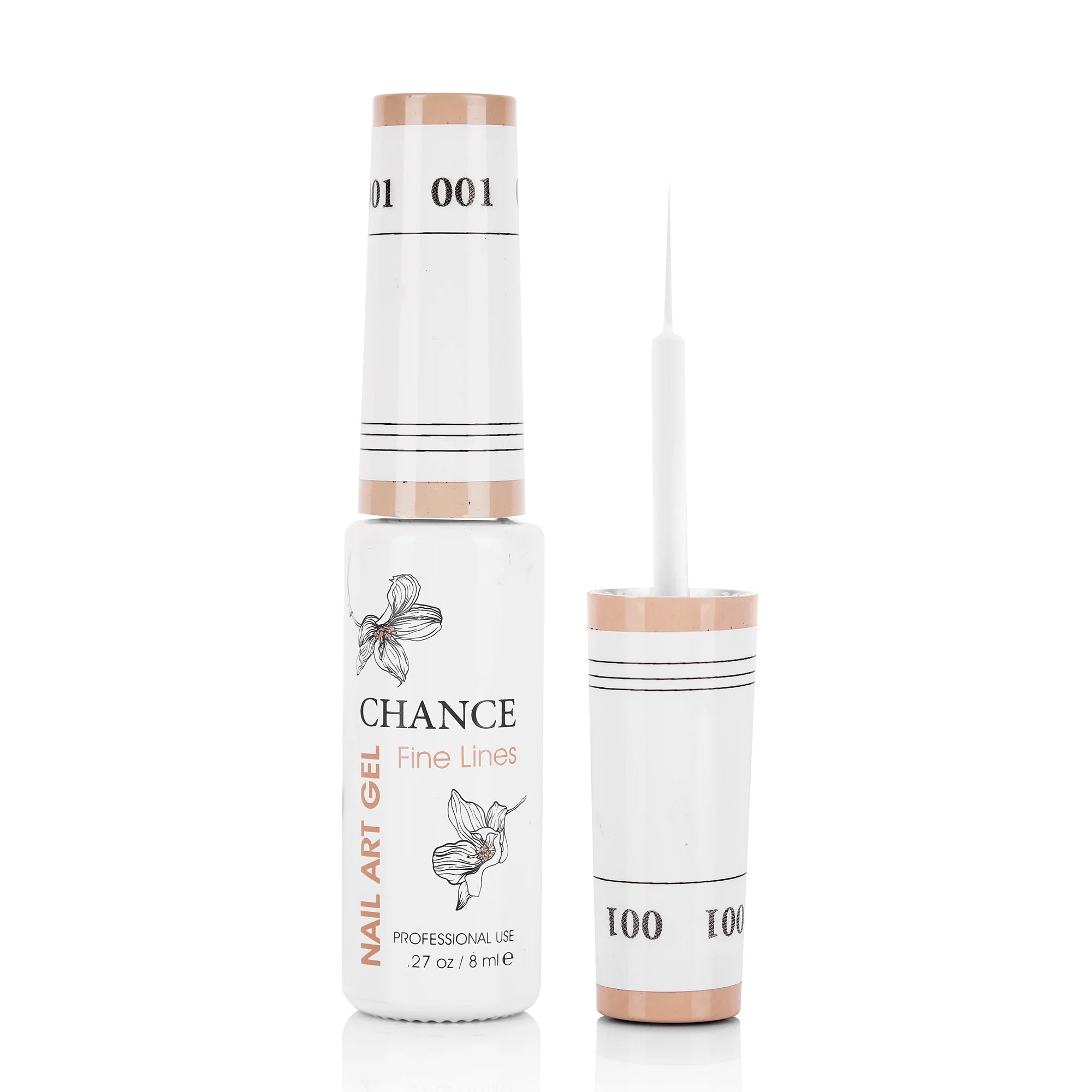 Cre8tion Chance Fine Lines - Detailing Nail Art Gel 0.33oz - #01 Super White