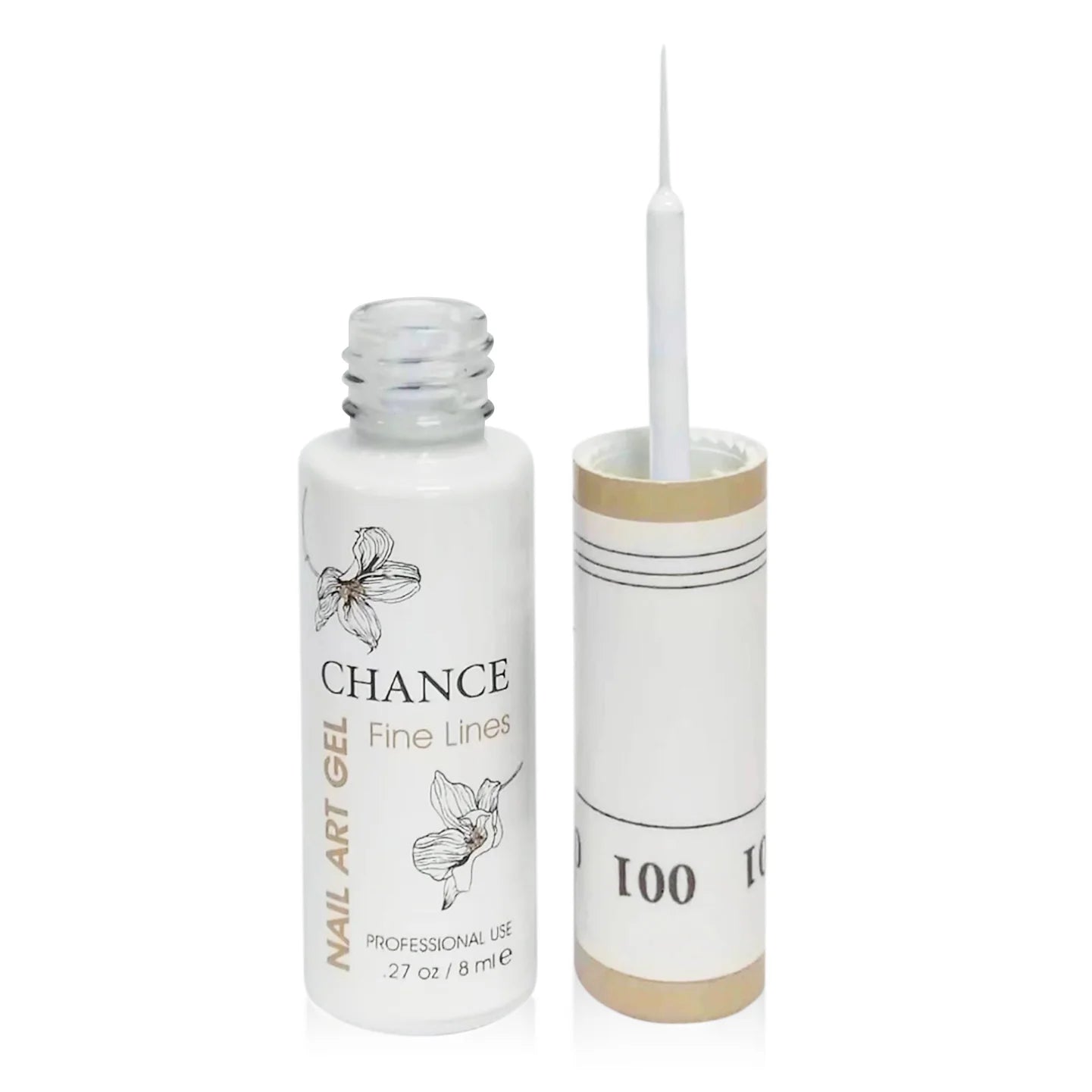 Cre8tion Chance Fine Lines - Detailing Nail Art Gel 0.33oz - #01 Super White