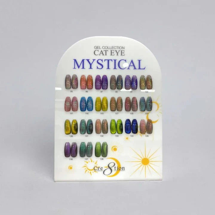 Cre8tion Cat Eye Gel 0.5oz - Mystical Collection - 21 colors (#95 - #103, #127 - #138) - Free sample & Magnet