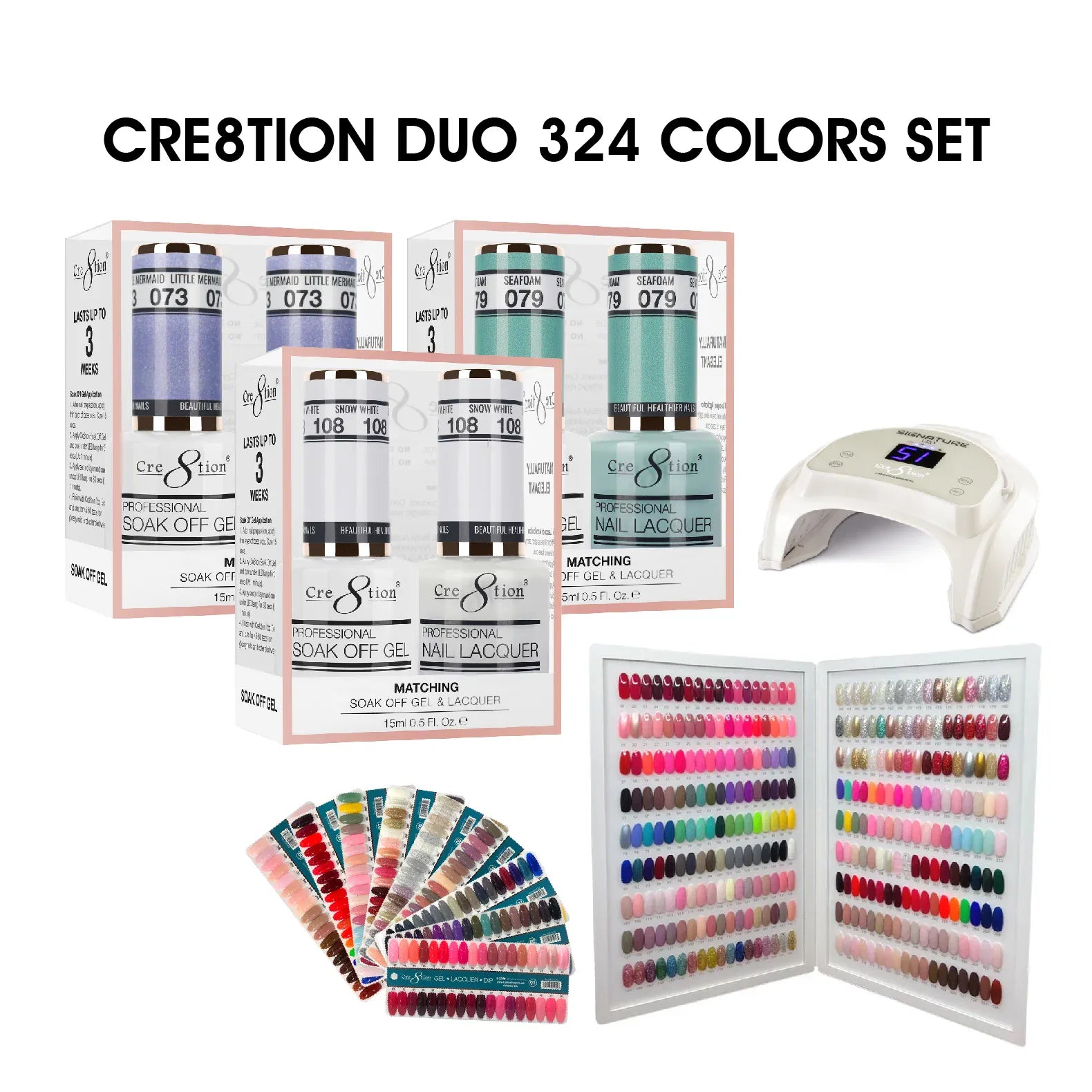 Cre8tion DUO Matching Color - Full Set 324 colors + Free 2 Set Samples ...
