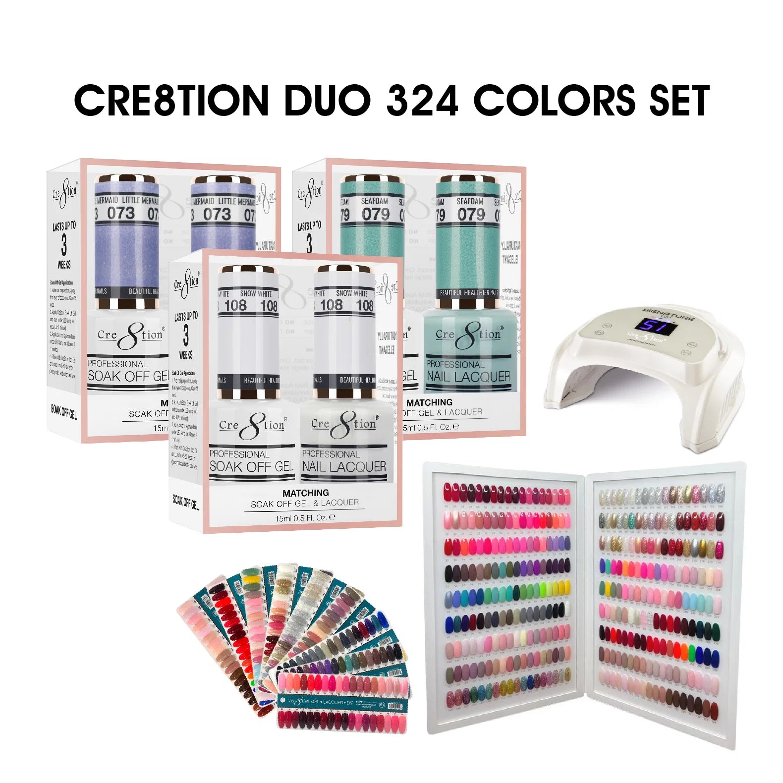 Cre8tion DUO Matching Color - Full Set 324 colors + Free 2 Set Samples