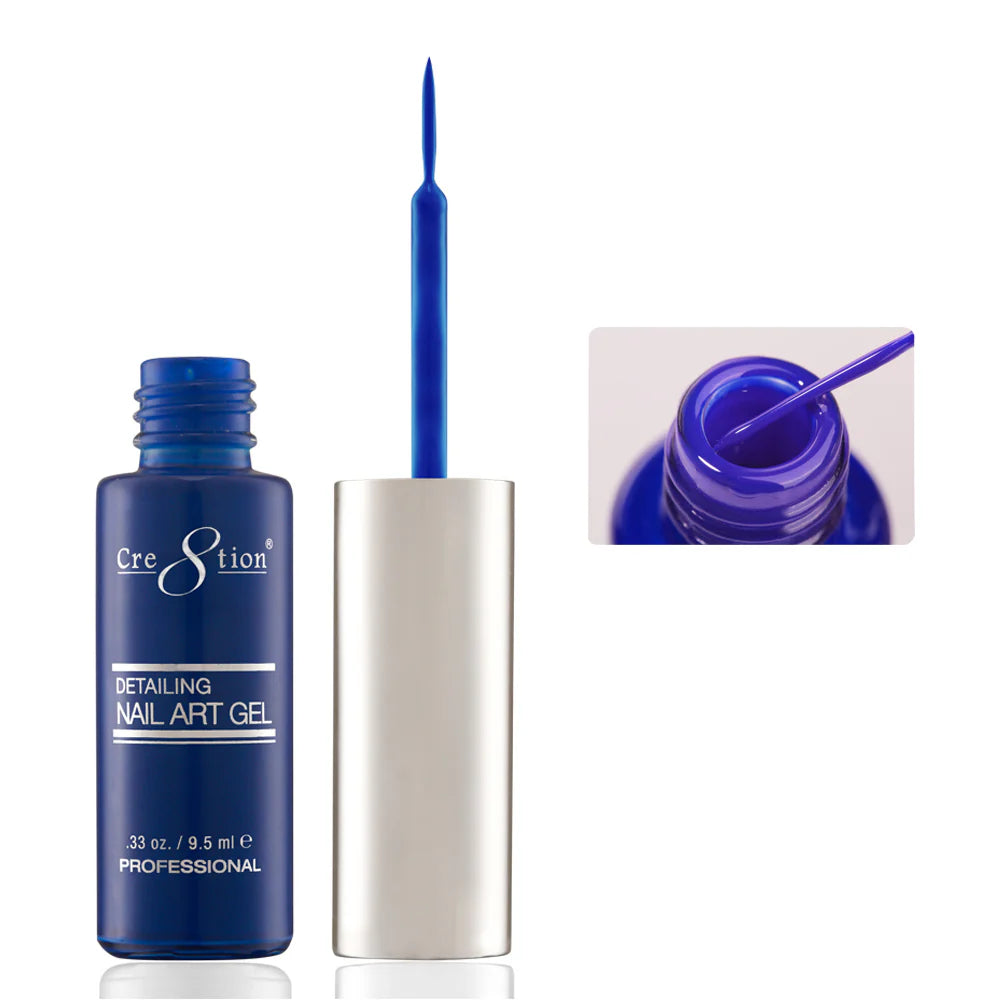 Cre8tion Detailing Nail Art Gel 0.33oz - #18 Electric Blue
