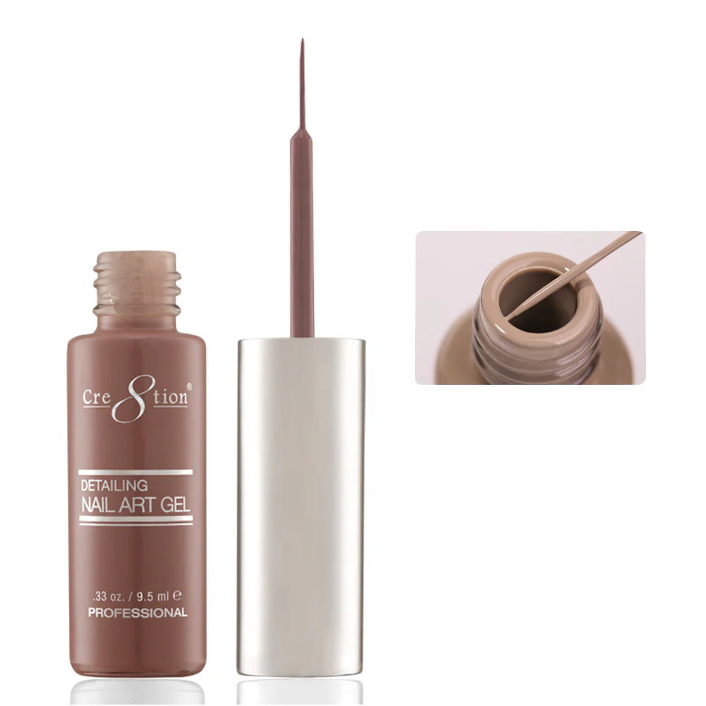 Cre8tion Detailing Nail Art Gel 0.33oz - #19 Light Brown