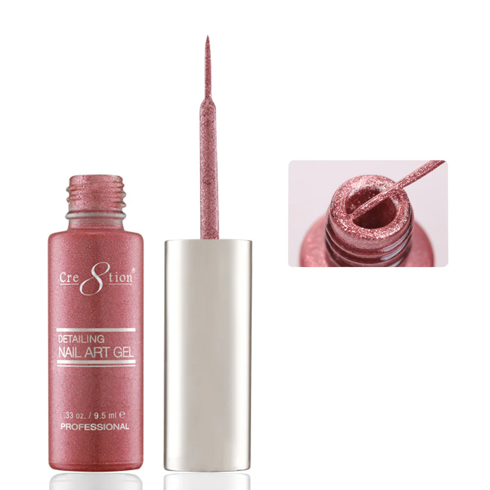Cre8tion Detailing Nail Art Gel 0.33oz - #24 Fine Rose Gold