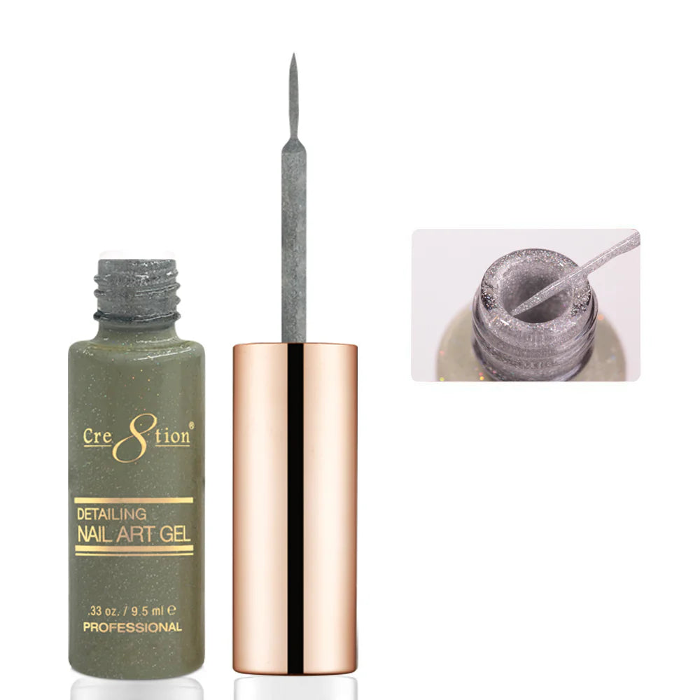 Cre8tion Detailing Nail Art Gel 0.33oz - #25 Holographic Glitter